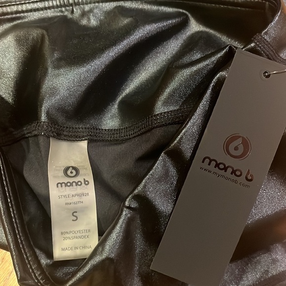 NWT Mono b Woman’s Black Spandex Leggings Size S - Picture 5 of 5